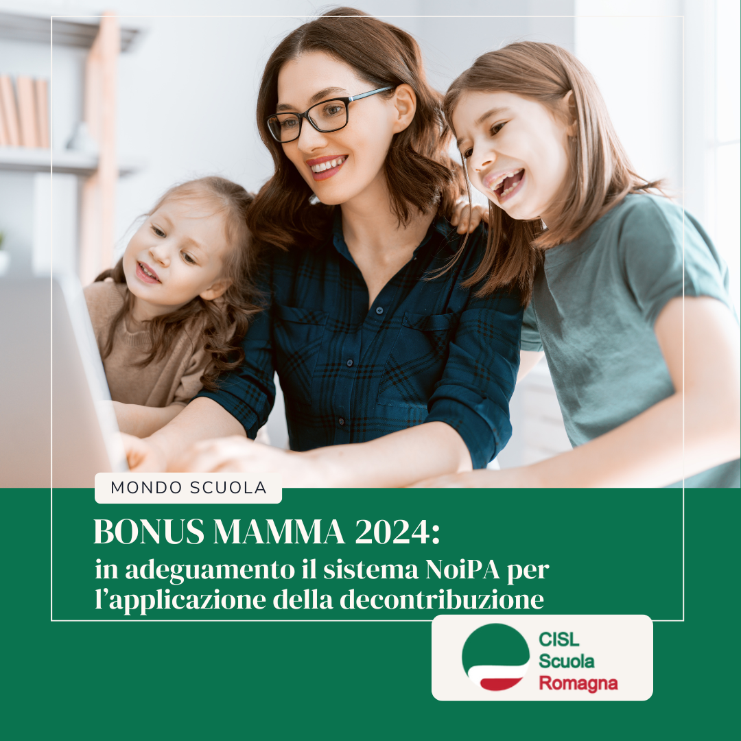 Bonus Mamme lavoratrici 2024, sistema NoiPA in adeguamento